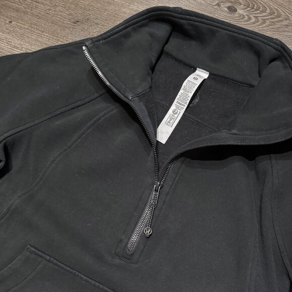 Lululemon Scuba Oversized Funnel-Neck Half Zip Long Sweatshirt size XS / S Black - Picture 6 of 7
